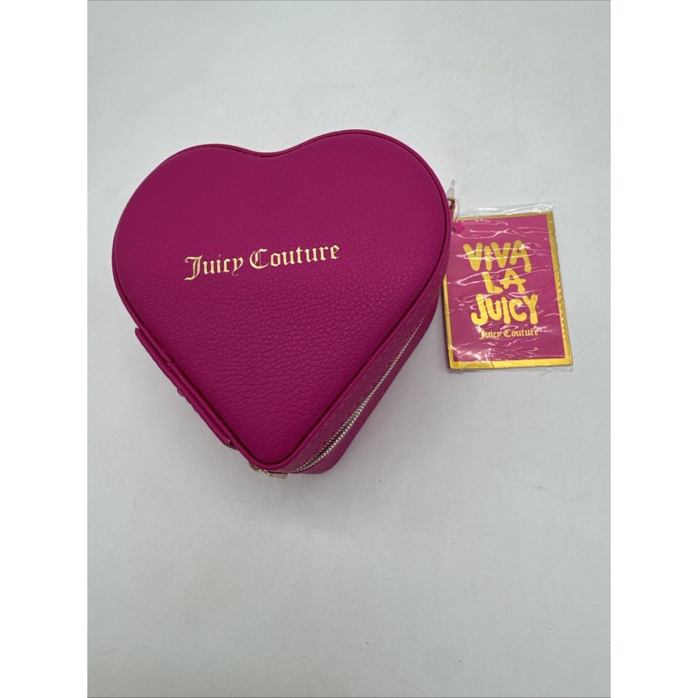 Juicy Couture NWT Pink Heart Zip Case For Jewelry